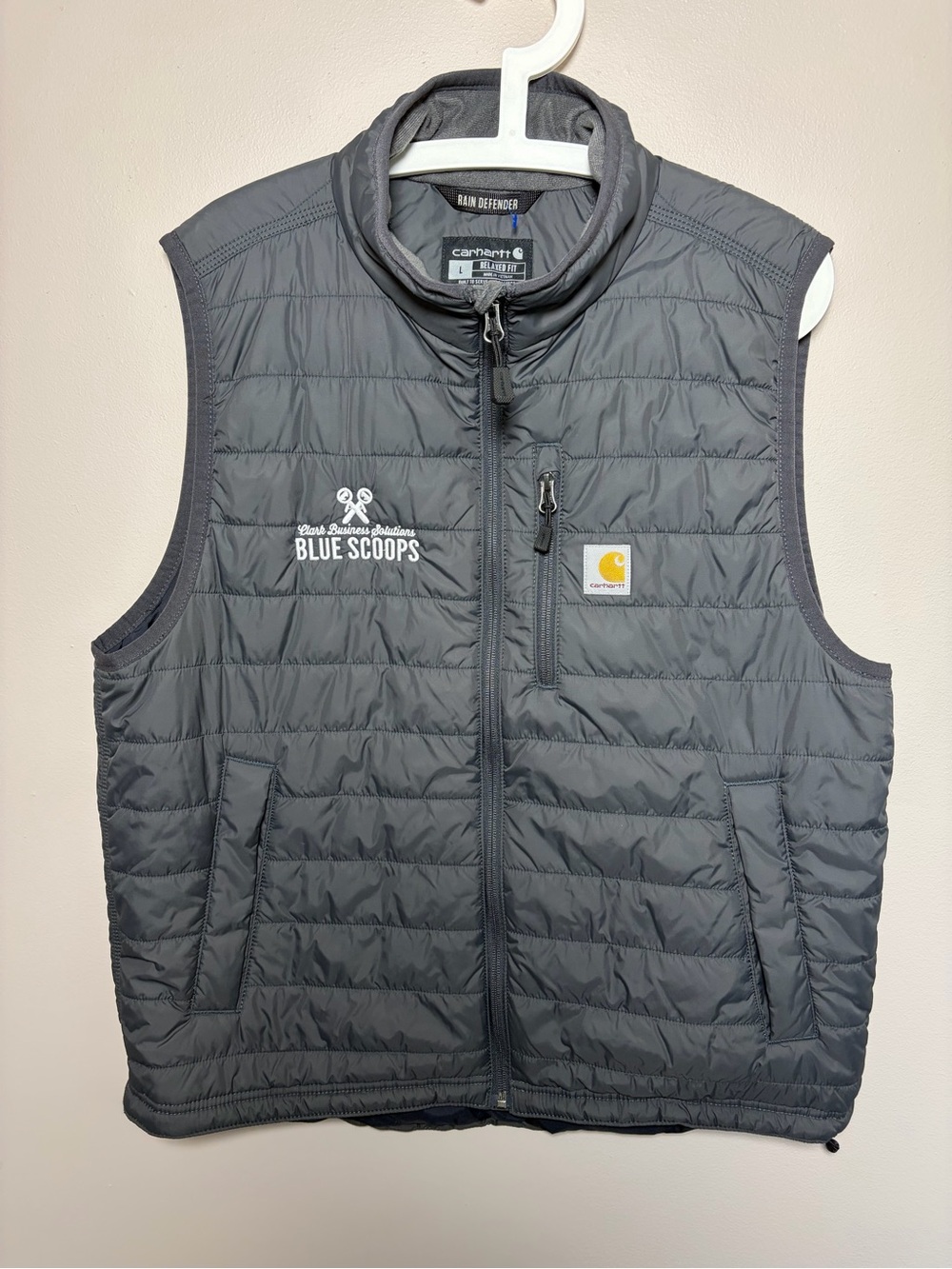 Carhartt Zip Vest Rain Defender Men’s Large Gray